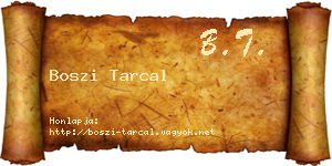 Boszi Tarcal névjegykártya